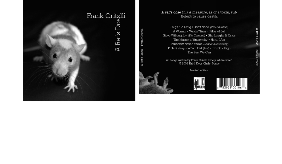 Frank Critelli A Rat's Dose CD