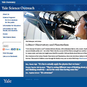 Yale Science Outreach website